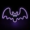Northlight 15" Purple LED Lighted Neon Style Purple Bat Halloween Window Silhouette