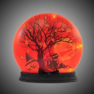 Stony Creek 7.5" Spooky Tree Round Orb With Base Halloween Pre Lit - Novelty Sculpture Lights - Image 2