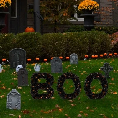 Northlight 18" Lighted Letter Boo Sign Outdoor Halloween Decoration