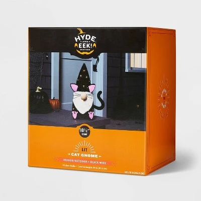 Hyde & EEK! Boutique 18.5" Incandescent Cat Gnome Halloween Novelty Sculpture Light - Hyde & EEK! Boutique™ - Image 3