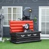 HOMCOM 70.75" Inflatable Halloween Vampire and Giant Coffin, Inflatable Outdoor LED Yard Display, Waterproof
