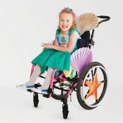 Kids' Adaptive Mermaid Halloween Costume Wheelchair Cover with Hairpiece - Hyde & EEK! Boutique™ Multicolor