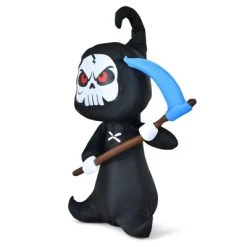 Tangkula 6FT Halloween Inflatable Ghost Outdoor Blow Up Decoration with LED Lights& Blower Blow Up Halloween Decoration