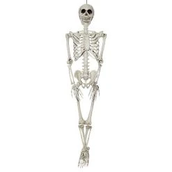 Sunstar Industries Sunstar Skeleton Hanging Halloween Decoration - 3 ft - Gray