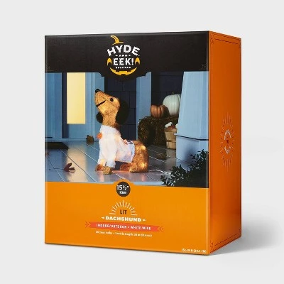 Hyde & EEK! Boutique 15.5" Dachshund Character 'Hello Fall' Halloween Novelty Sculpture Light - Hyde & EEK! Boutique™ - Image 3