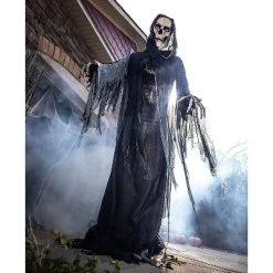 Halloween Express Towering Reaper Animated Halloween Decoration - Size 10 ft - Black