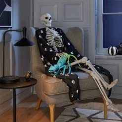 Hyde & EEK! Boutique Night of the Vivid Dead Ombre Cat Skeleton Halloween Scene Prop - Hyde & EEK! Boutique™