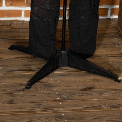 Outsunny 57" Life Size Outdoor Halloween Decorations Hanging Talking Skeleton Ghost, Animated Prop with Sound and Motion Activated, Light Up Eyes - Image 5