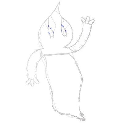 National Tree Company 51" Halloween Lighted Waving Ghost Decoration - Image 4