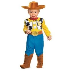 Baby Disney Toy Story Woody Deluxe Halloween Costume Jumpsuit Multicolor