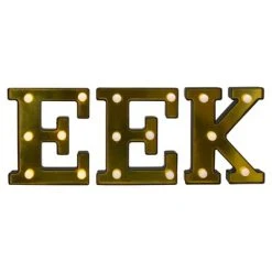 Northlight 6.5" LED Lighted Gold EEK Halloween Marquee Sign