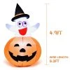 Tangkula Halloween Decoration Inflatable Ghost in Pumpkin Halloween Ghost Pumpkin lantern