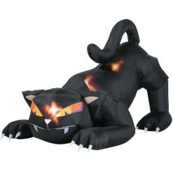 Halloween Express 6 ft Inflatable Halloween Cat with Turning Head