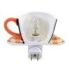 C & F Enterprises Halloween 3.75" Haunted House Teacup Nightlight Ghost Spooky - Nightlights