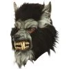 Halloween Express Ghoulish Mens Scary Gray Howling Werewolf Costume Mask - - Gray