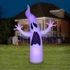 Gemmy Lightshow Airblown Inflatable ShortCircuit Ghoul Ghost Giant (Black Light) , 12 ft Tall, White