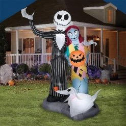 Halloween Express Jack Skellington 6 ft Nightmare Before Christmas Scene Inflatable Decoration