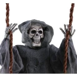 Fun World Reaper On Swing Prop Halloween Decoration - 36 in - Gray