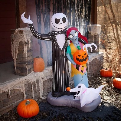 Halloween Express Jack Skellington 6 ft Nightmare Before Christmas Scene Inflatable Decoration - Image 2