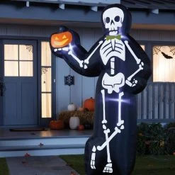 Hyde & EEK! Boutique 7' LED Skeleton Inflatable Halloween Decoration - Hyde & EEK! Boutique™