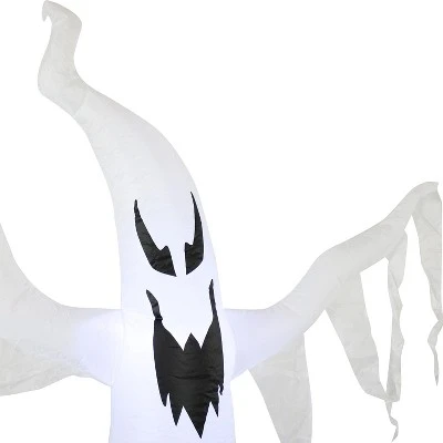 Sunnydaze Decor Sunnydaze 7 Foot Self Inflatable Blow Up Diabolical Ghost Outdoor Holiday Halloween Lawn Decoration with LED Lights - Image 4