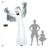 Tangkula Halloween Decoration 12FT Inflatable Blow Up Ghost With LED Lights Outdoor Yard