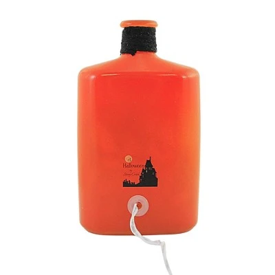 Stony Creek 8.0" Halloween Pre-Lit Glass Bottle Moon Witch Bats - Novelty Sculpture Lights