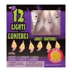 Fun World Funworld Glowing Ghost String Lights | 5.9 Foot String w/ 12 LED Lights