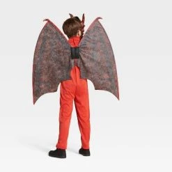 Kids' Light Up Red Dragon Halloween Costume Jumpsuit with Mask and Wings - Hyde & EEK! Boutique™ Multi-colored