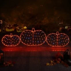 Mr. Halloween Mr Halloween Outdoor Pumpkins Lightshow Halloween Decoration - Orange - 28.5"