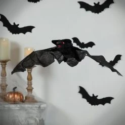 Northlight 33" Spooky Town Lighted and Animated Hanging Bat Halloween Decoration