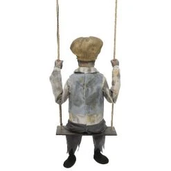 Halloween Express Animated Swinging Skeletal Boy Halloween Decoration - Size 62 in - Gray