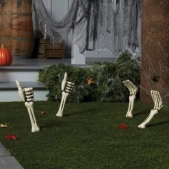 Hyde & EEK! Boutique 2pk Skeleton Feet Halloween Decorative Yard Stakes - Hyde & EEK! Boutique™