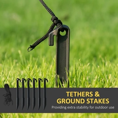 HOMCOM 8FT Halloween Inflatables Skeleton Dinosaur with Witch, Pumpkin, Outdoor Decorations with LED Lights - Image 4