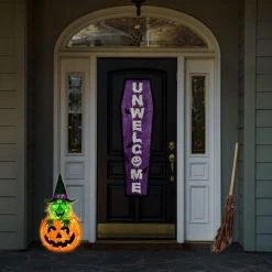 National Tree Company 28" Pre-Lit Pumpkin and Witch