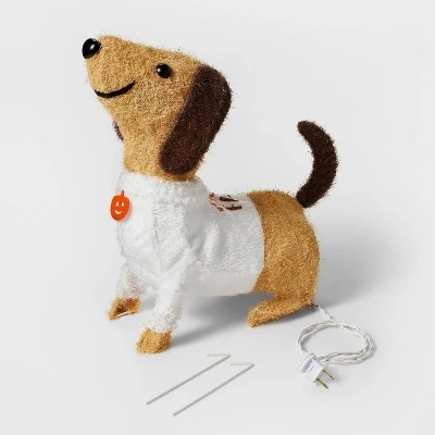 Hyde & EEK! Boutique 15.5" Dachshund Character 'Hello Fall' Halloween Novelty Sculpture Light - Hyde & EEK! Boutique™ - Image 2