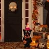 Northlight 24" Spooky Town Lighted Black Cat in Witch's Hat Outdoor Halloween Decoration
