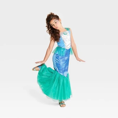 Kids' Magical Mermaid Halloween Costume Dress - Hyde & EEK! Boutique™ Multi-colored - Image 2