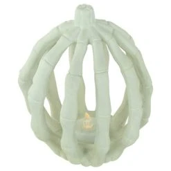 Northlight 6.25" LED Lighted Skeleton Pumpkin Halloween Decoration - Battery Operated