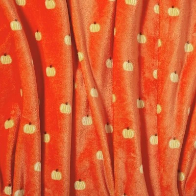 Mini Pumpkin Printed Halloween Throw Blanket - Hyde & EEK! Boutique™ Orange/gold - Image 3