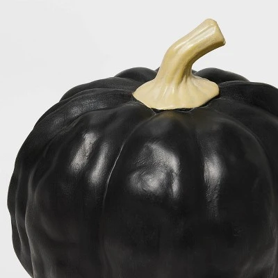 Hyde & EEK! Boutique Falloween Small Black Sheltered Porch Pumpkin Halloween Decorative Sculpture - Hyde & EEK! Boutique™ - Image 2