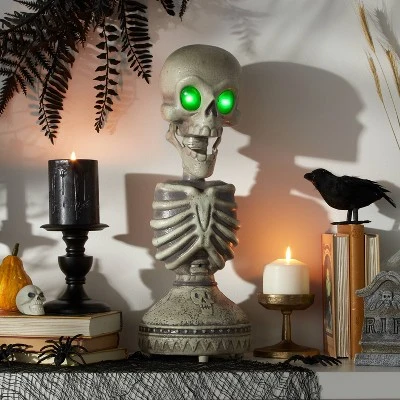 Hyde & EEK! Boutique Animated Light Up Skeleton Bust Halloween Decorative Scene Prop - Hyde & EEK! Boutique™